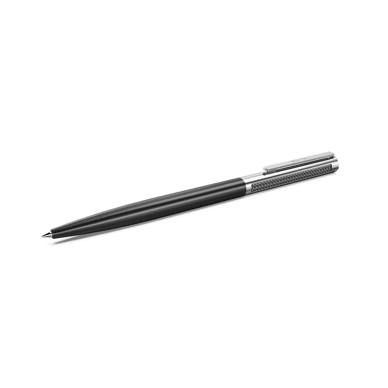 Swarovski Matrix Tennis ballpoint pen, Black lacquered, Chrome plated