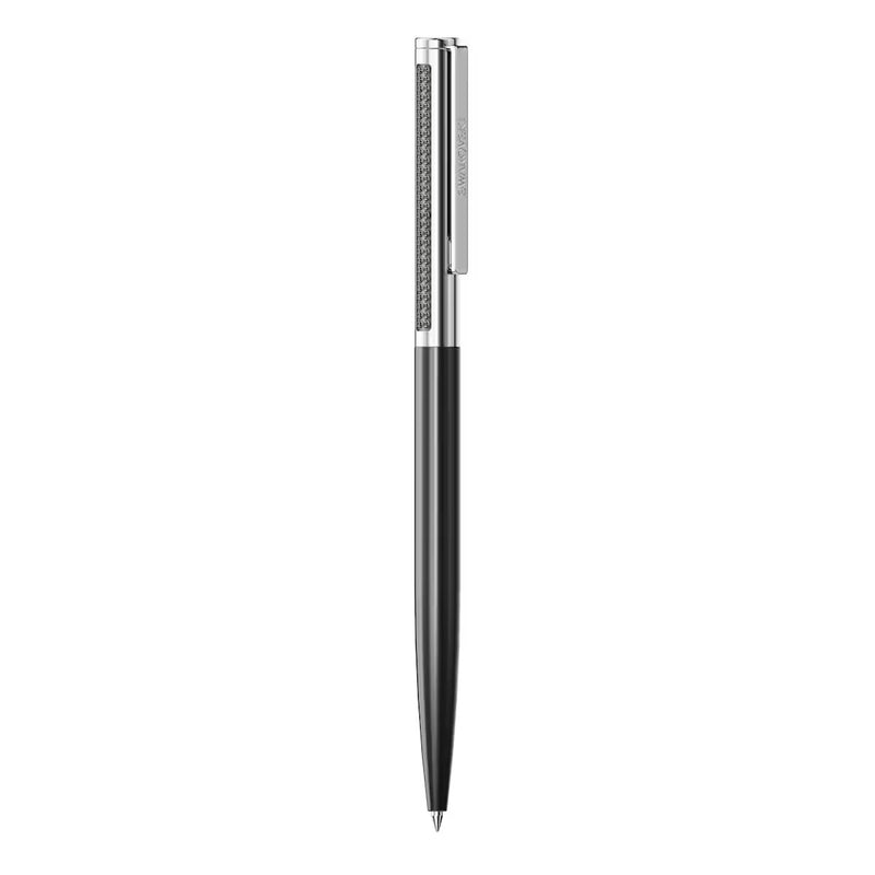 Swarovski Matrix Tennis ballpoint pen, Black lacquered, Chrome plated