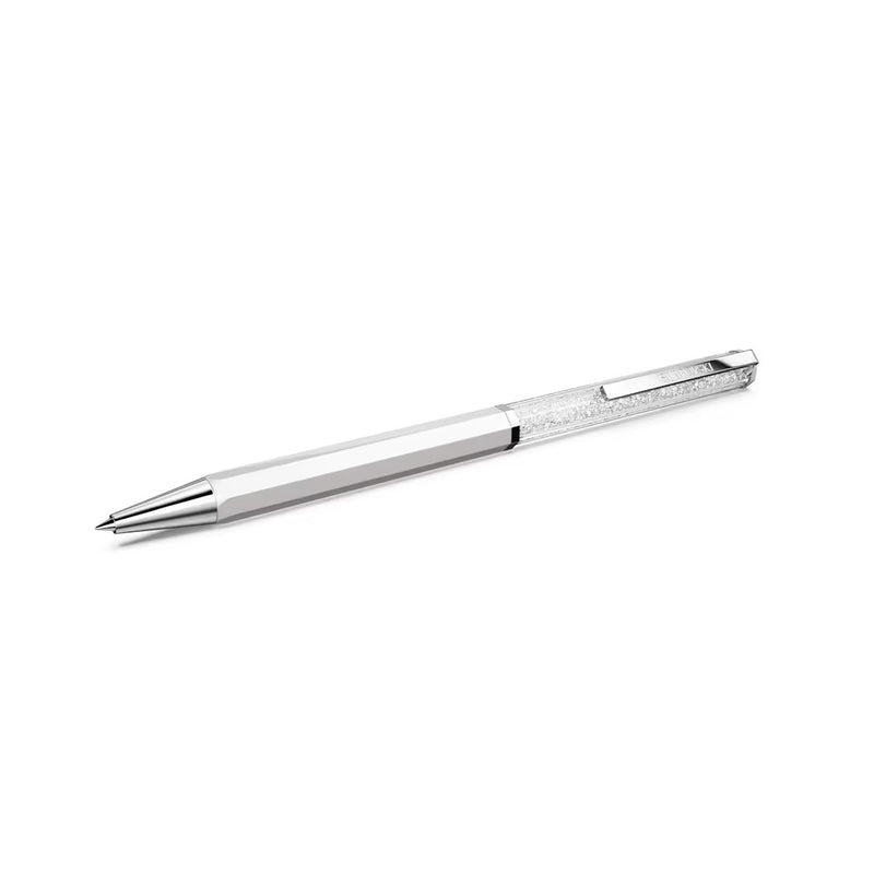 Swarovski Crystalline ballpoint pen, White lacquered, Chrome plated