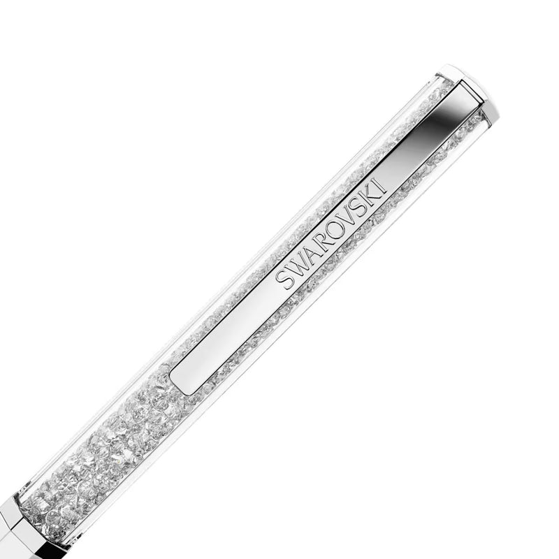 Swarovski Crystalline ballpoint pen, White lacquered, Chrome plated
