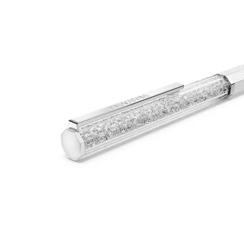Swarovski Crystalline ballpoint pen, White lacquered, Chrome plated