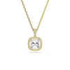 Swarovski Una Angelic pendant, Cushion cut, White, 18K gold finish