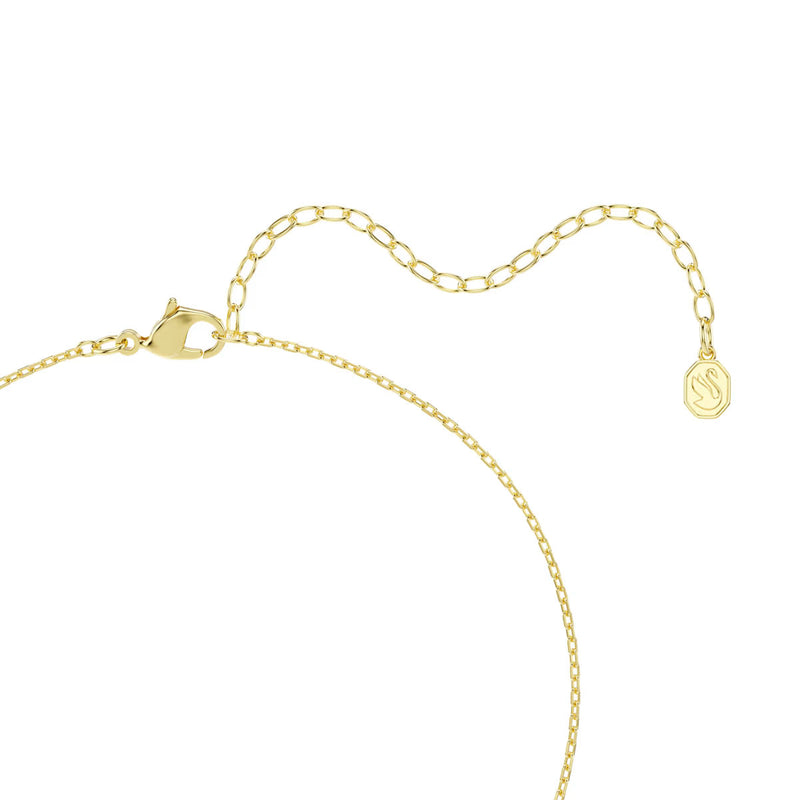 Swarovski Una Angelic pendant, Cushion cut, White, 18K gold finish