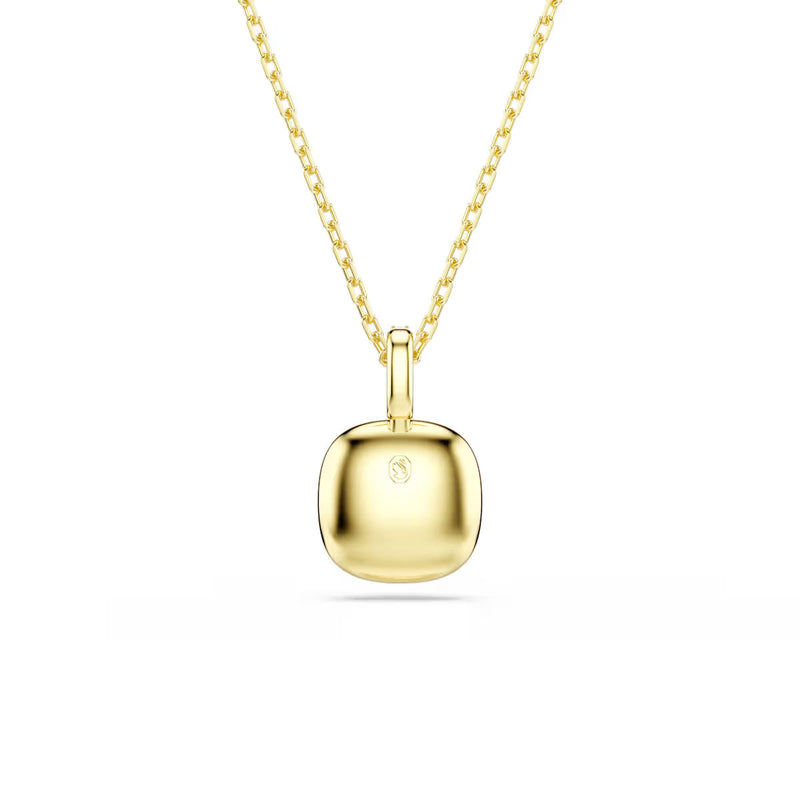 Swarovski Una Angelic pendant, Cushion cut, White, 18K gold finish