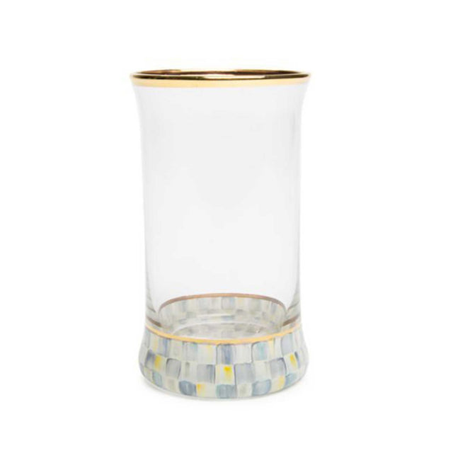 Mackenzie-Childs Sterling Check Highball Glass 
