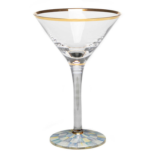 Mackenzie-Childs Sterling Check Martini Glass 
