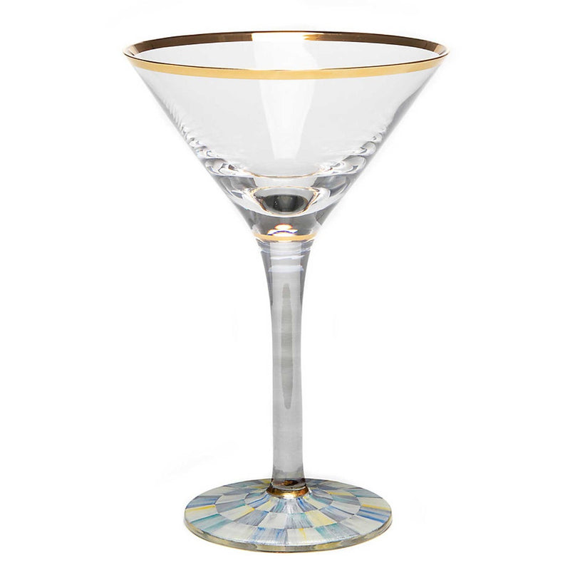 Mackenzie-Childs Sterling Check Martini Glass 
