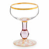 Mackenzie-Childs Rosy Check Coupe Glass