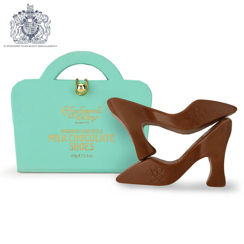 Charbonnel et Walker Green Handbag and Milk Chocolate Heels