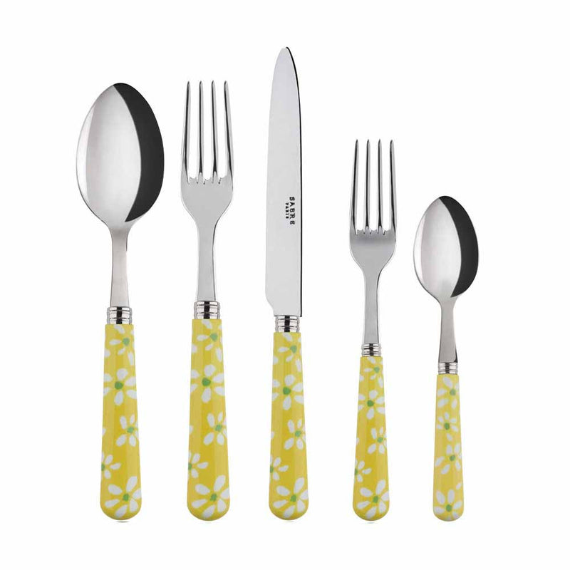Sabre Marguerite Yellow 5 Piece Cutlery Set