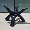 Wooden 3 Pronged Black 6'' Globe Stand