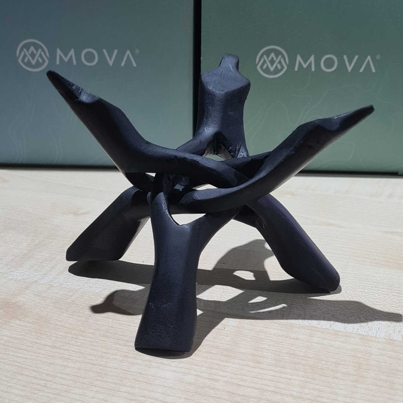 Wooden 3 Pronged Black 6'' Globe Stand