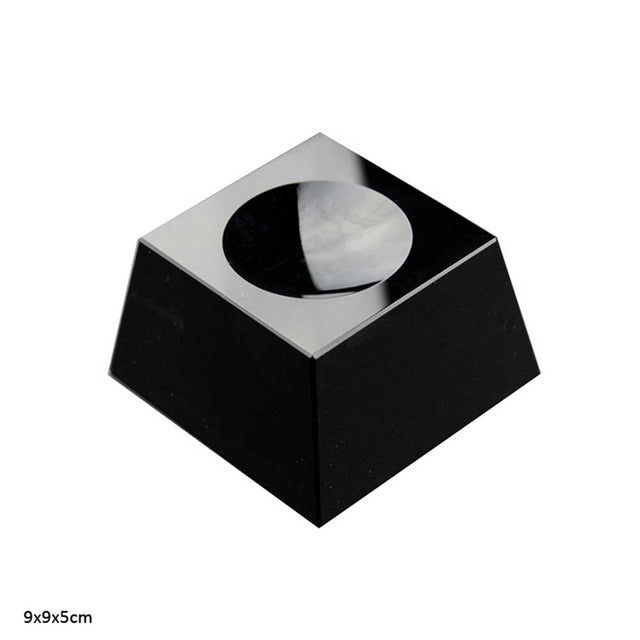 Black Crystal 6 Inch Globe Stand