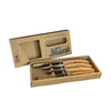 Berlingot La Petite Cuisine Knives, Set of 4, Olive Wood, by Claude Dozorme
