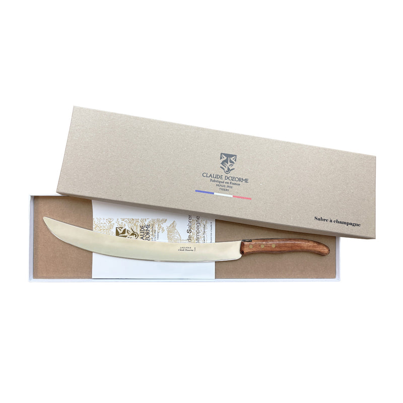 Champagne Sabre, Laguiole, Exotic Wood, by Claude Dozorme