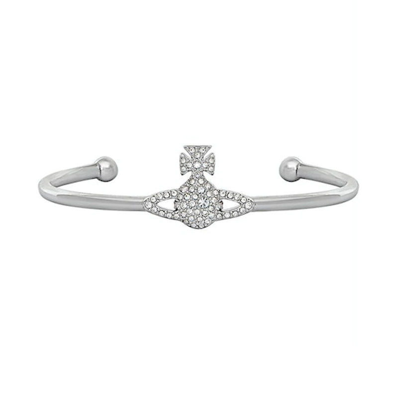 Vivienne Westwood Grace Bas Relief Open Bangle, Platinum Plated
