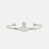 Vivienne Westwood Reina Large Silver Bangle, Platinum Plated