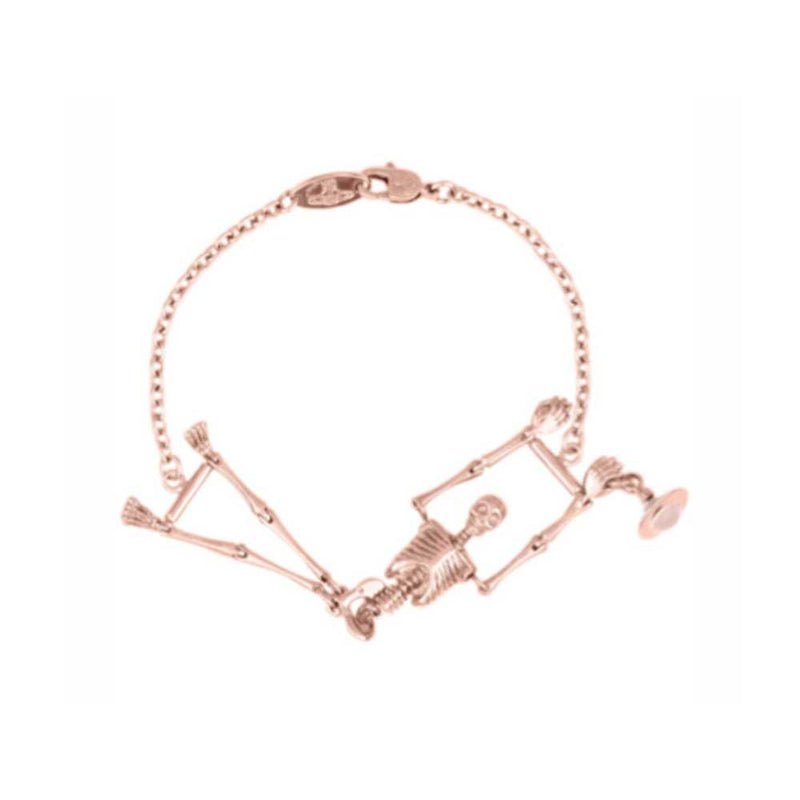 Vivienne Westwood Pink Gold Skeleton Bracelet