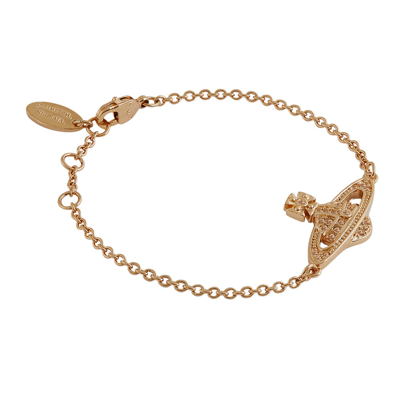 Vivienne Westwood Mini Bas Relief Chain Bracelet, Rose Gold Plated