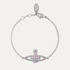 Vivienne Westwood Mini Bas Relief Chain Violet Bracelet, Platinum Plated