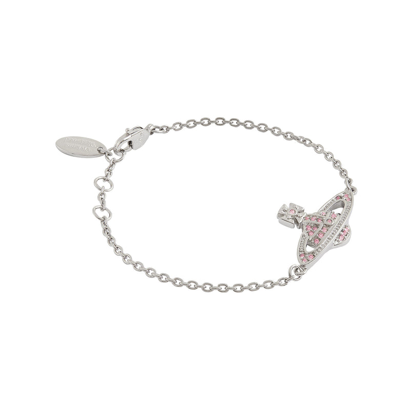 Vivienne Westwood Mini Bas Relief Vintage Rose Chain Bracelet, Platinum Plated