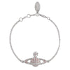 Vivienne Westwood Mini Bas Relief Vintage Rose Chain Bracelet, Platinum Plated