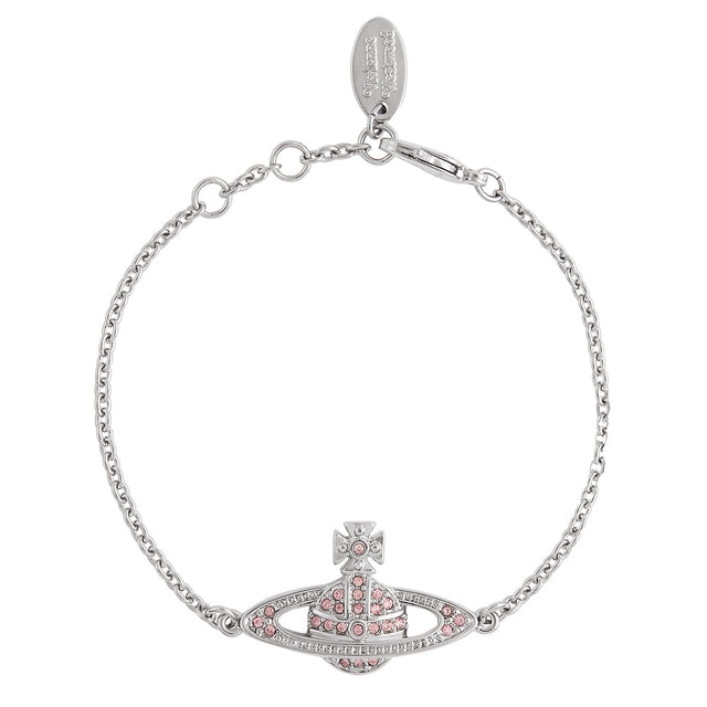 Vivienne Westwood Mini Bas Relief Vintage Rose Chain Bracelet, Platinum Plated
