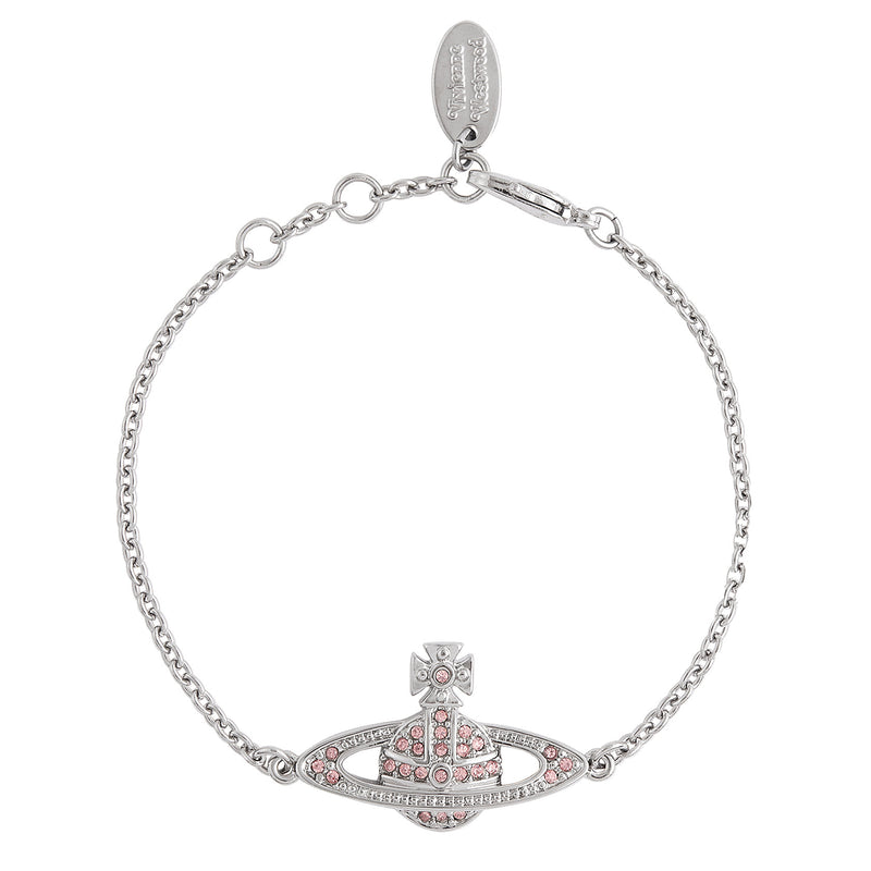 Vivienne Westwood Mini Bas Relief Vintage Rose Chain Bracelet, Platinum Plated
