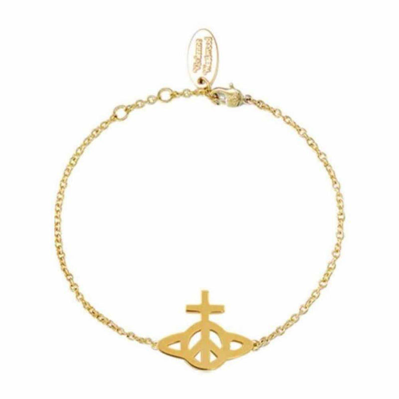 Vivienne Westwood Peace Orb Bracelet, Gold Plated