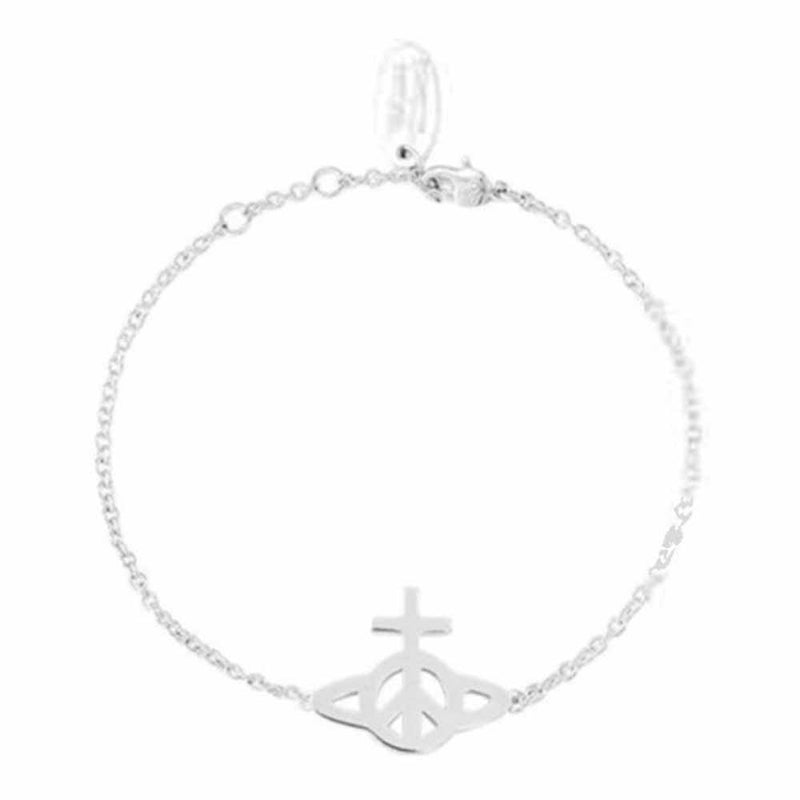 Vivienne Westwood Peace Orb Bracelet, Rhodium Plated