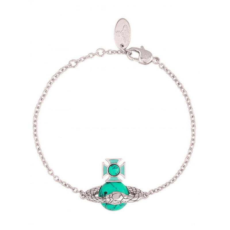 Vivienne Westwood Ouroboros Bas Relief Silver Bracelet