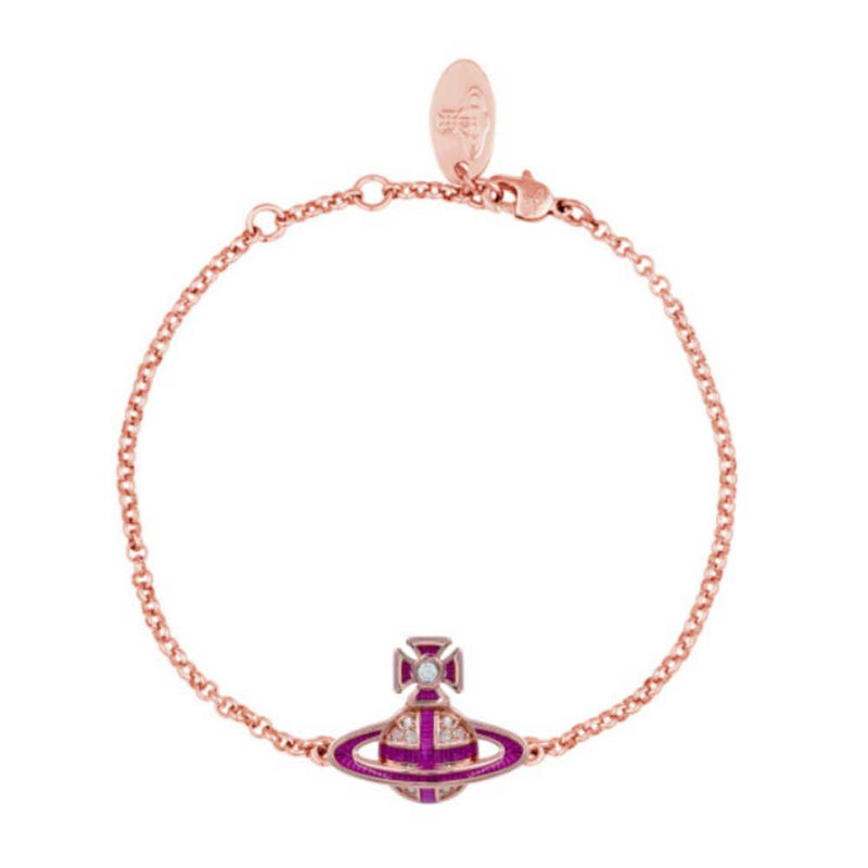 Vivienne Westwood Suffolk Bas Relief Bracelet, Pink Gold Plated