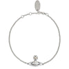 Vivienne Westwood Simonetta Bas Relief Silver & White Bracelet, Platinum Plated