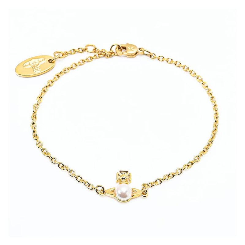 Vivienne Westwood Balbina Pearl Bracelet, Gold Plated