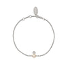 Vivienne Westwood Balbina Cream Pearl Bracelet, Platinum Plated
