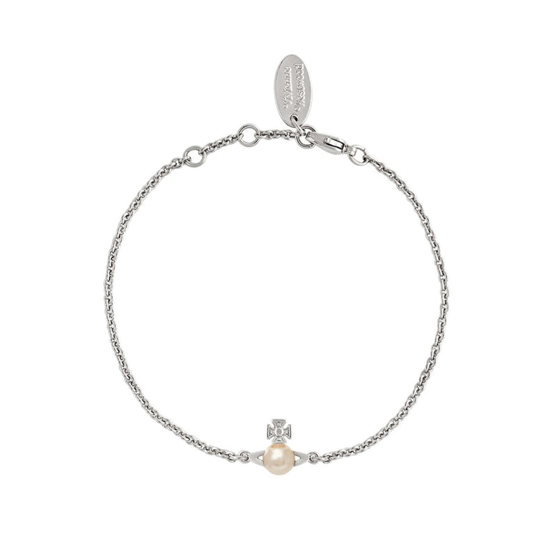 Vivienne Westwood Balbina Cream Pearl Bracelet, Platinum Plated
