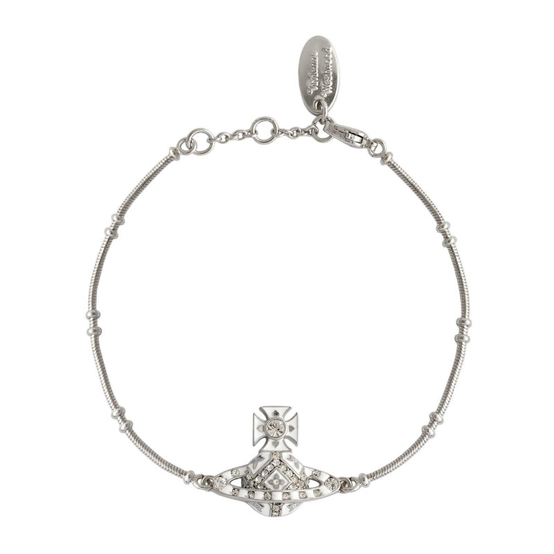 Vivienne Westwood Beryl Bas Relief Bracelet, Rhodium Plated