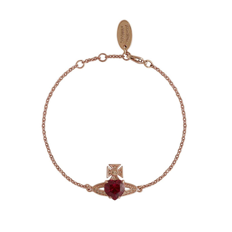 Vivienne Westwood Ariella Light Peach Crystal Bracelet, Rose Gold Plated