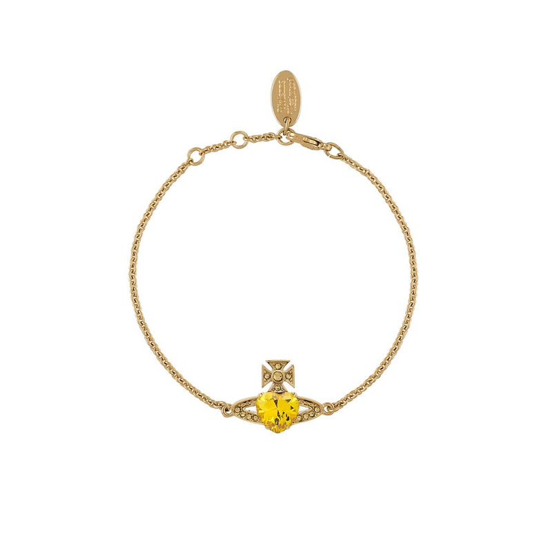 Vivienne Westwood Ariella Light Colorado Topaz Crystal Bracelet, Gold Plated
