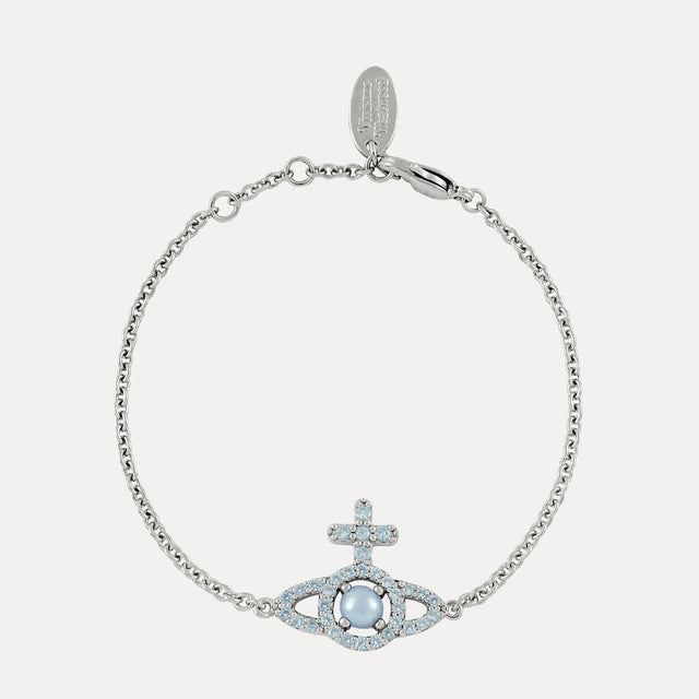 Vivienne Westwood Olympia Pearl Chain Bracelet, Silver Tone Plated
