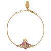 Vivienne Westwood Diamanete Heart Bracelet, Gold Plated