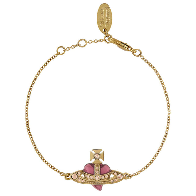 Vivienne Westwood Diamanete Heart Bracelet, Gold Plated