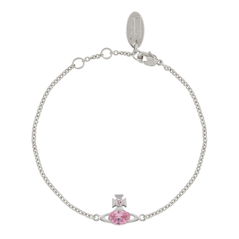 Vivienne Westwood Allie Light Pink Bracelet, Platinum Plated
