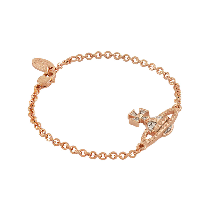 Vivienne Westwood Mayfair Bas Relief Bracelet, Pink Gold Plated