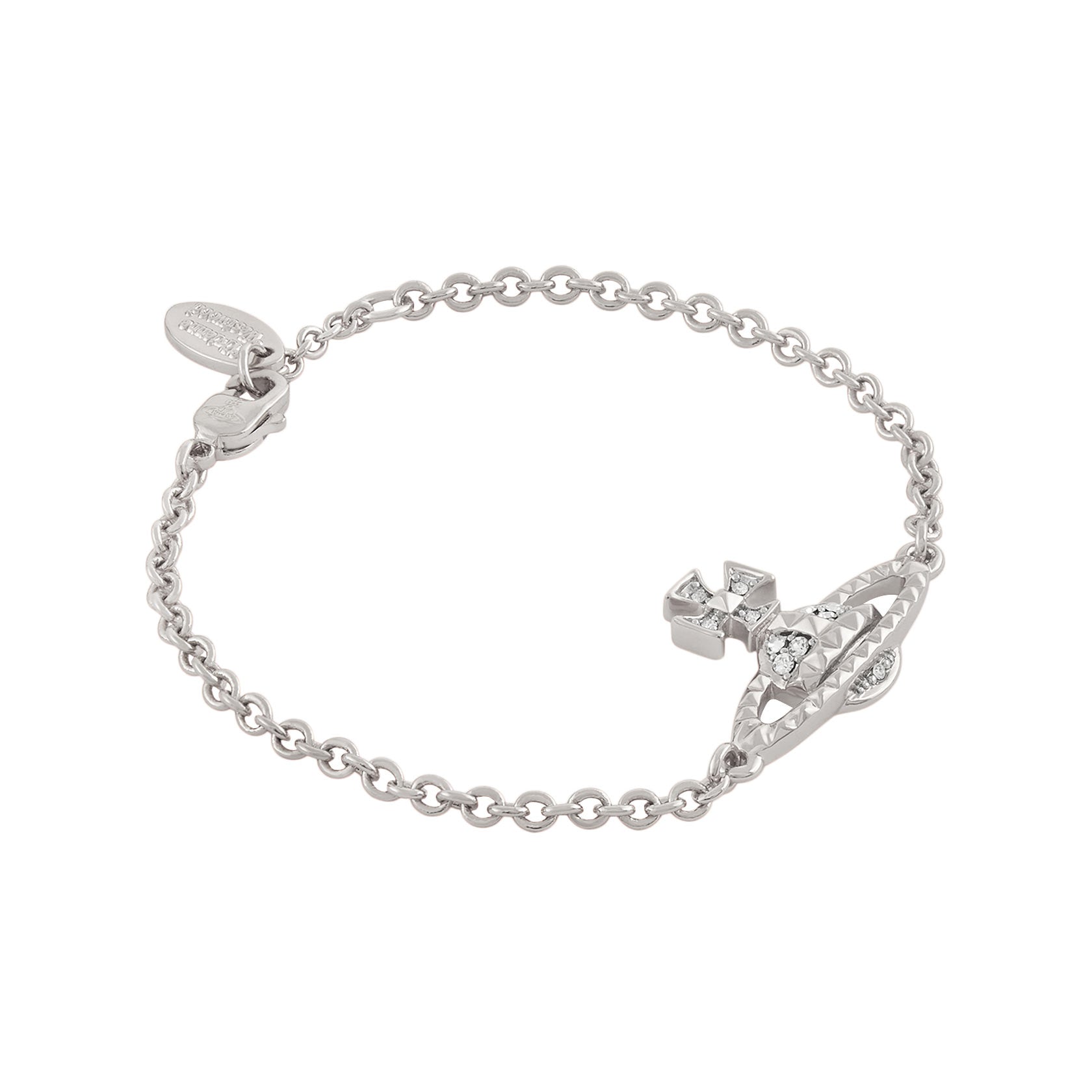 Vivienne Westwood Jewellery Mayfair Bas Relief Bracelet Rhodium Plated David Shuttle Ltd