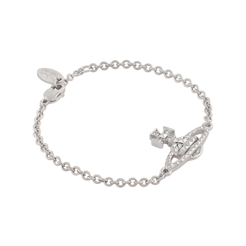 Vivienne Westwood Mayfair Bas Relief Bracelet, Rhodium Plated