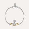 Vivienne Westwood Mayfair Bas Relief Silver/Gold Bracelet, Platinum Plated