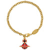 Vivienne Westwood Sylvana Orb Drop Bracelet, Gold Plated