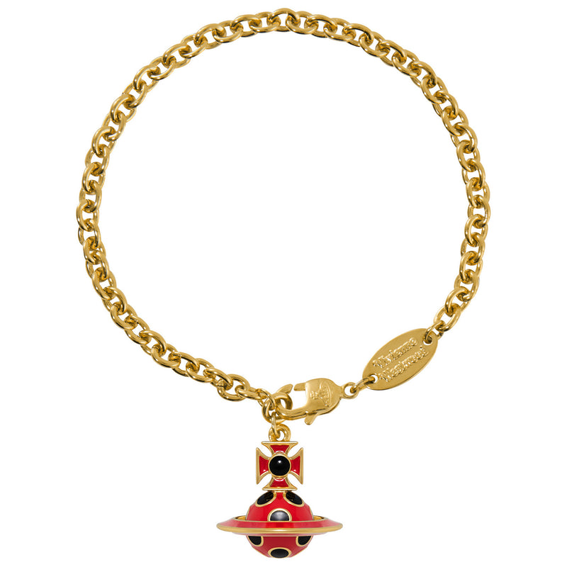 Vivienne Westwood Sylvana Orb Drop Bracelet, Gold Plated