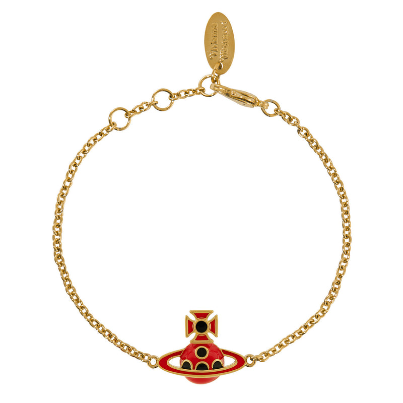 Vivienne Westwood Sylvana Orb Stud Bracelet, Gold Plated